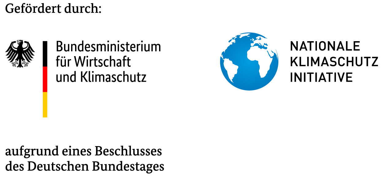 Logo des Bundesministeriums für Wirtschaft und Klimaschutz & Nationale Klimaschutz Initiative, zeigt Förderung für Hochkirch.