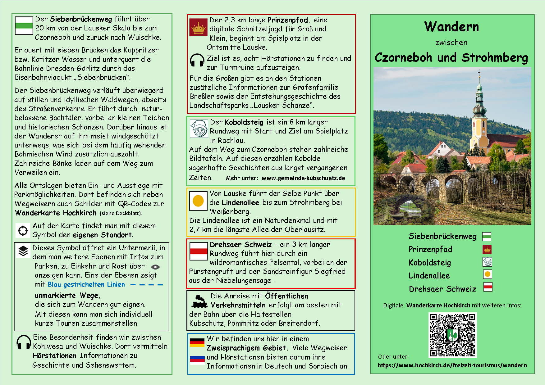Flyer Wandern zwischen Czorneboh und Strohmberg